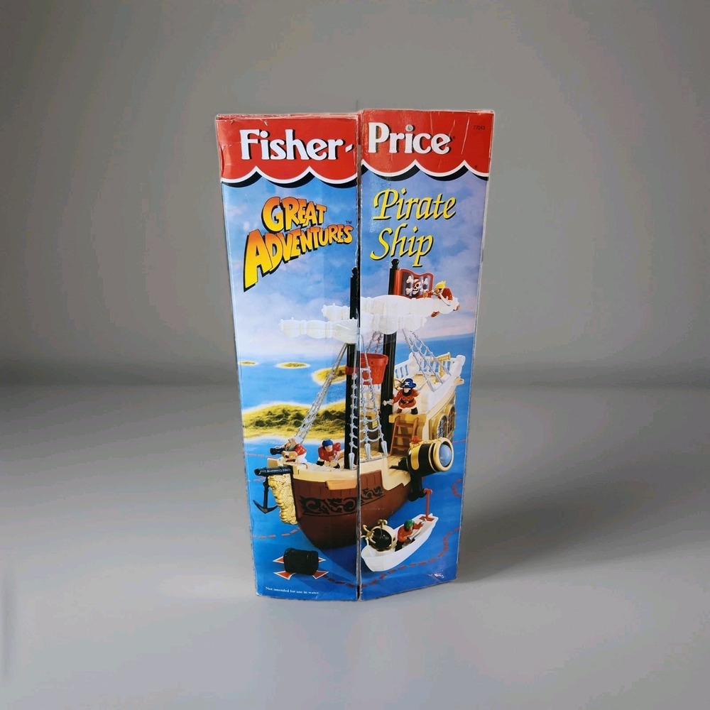 Vintage Fisher Price Great Adventures Pirate Ship, Complete Sealed Contents - Picture 4 of 9